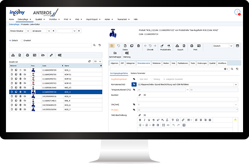 Ansicht 'Liste und Editor' 'Liste und Editor'